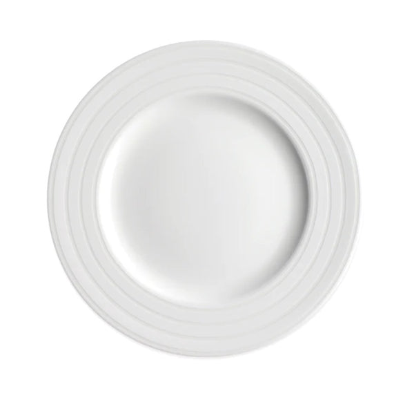 Cambridge Stripe Salad Plate | White