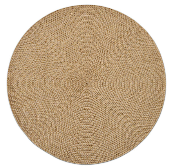 15" Round Casual Luxe Placemat | Gold Sand