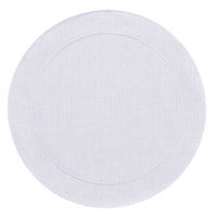 Linho Round Placemat White With White Trim