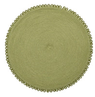 Indonesian Braid Loop Placemat | Moss Canary