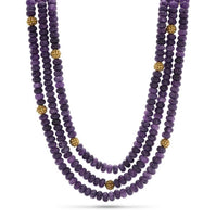 Berry & Bead Triple Strand Necklace | Violet Jade