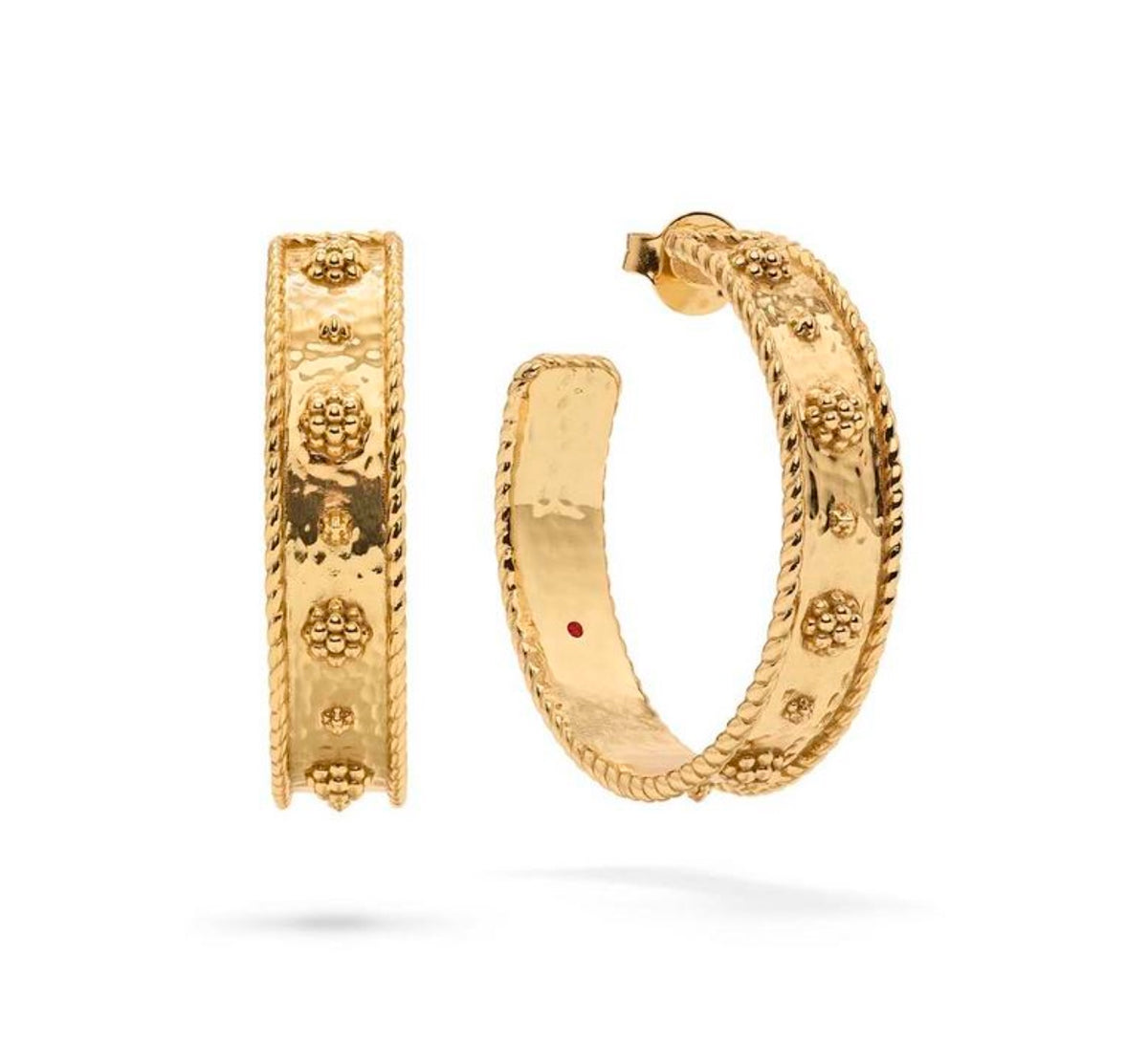 Berry Slice Medium Hoop Earrings, Gold main image 1