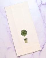 Herb Topiary Towel | White