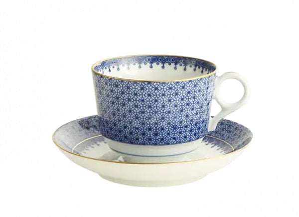 Lace Tea Cup & Saucer | Blue