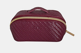 Small Herringbone Beauty Bag | Plum