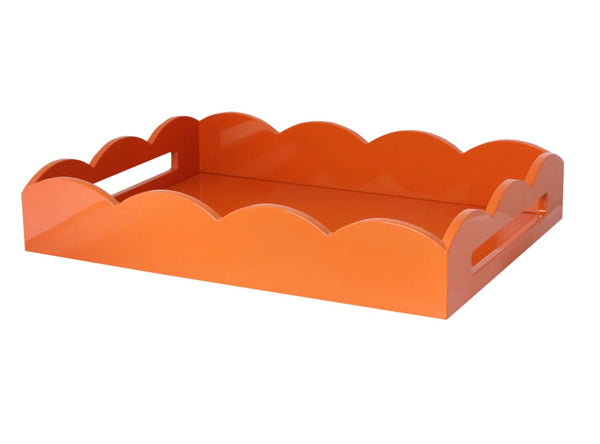 17X13 Scalloped Tray | Orange