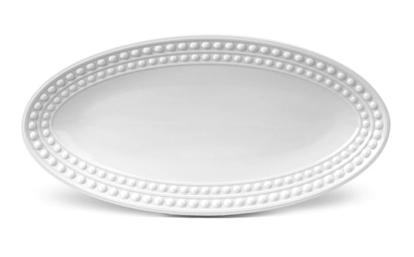 Perlee Small Oval Platter | White