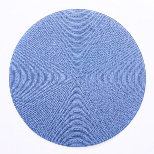 Linen Braid 15" Round Placemat | Colony Blue