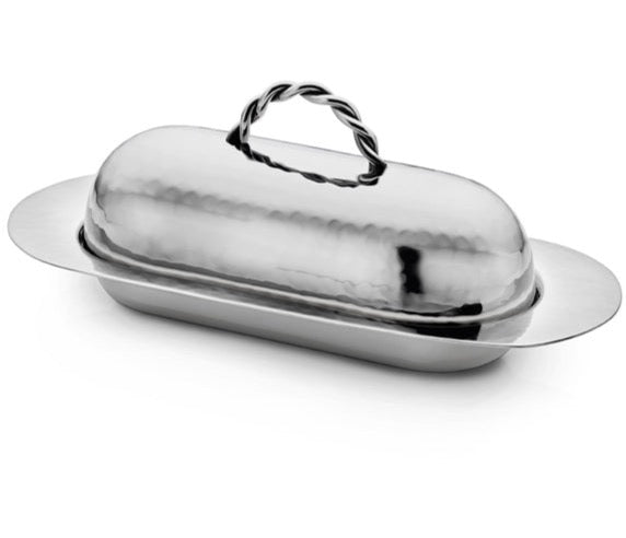 Paloma Covered Butter Dish w/Braided Wire