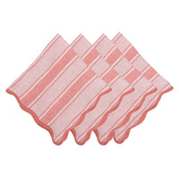 Cabana Stripe Napkin  | Coral