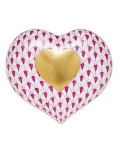 Fish Scale Heart of Gold | Raspberry