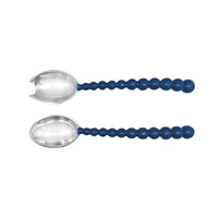 Blue Pearled Salad Servers