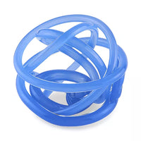 Blue Hand Blown Glass Knot