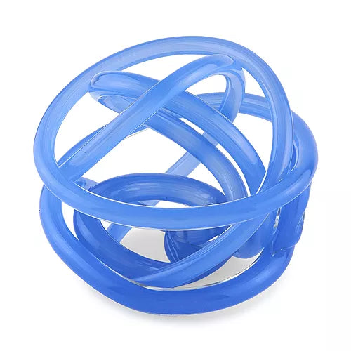 Blue Hand Blown Glass Knot