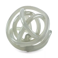 Grey Hand Blown Glass Knot