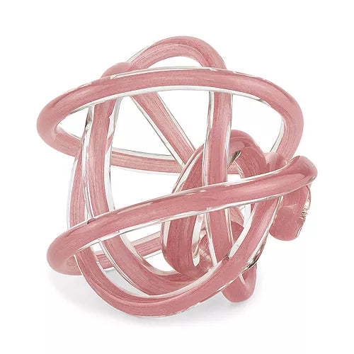 Pink Hand Blown Glass Knot