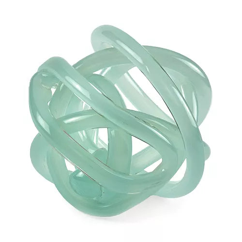 Turquiose Hand Blown Glass Knot