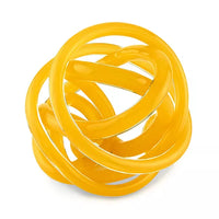 Yellow Hand Blown Glass Knot