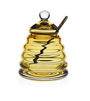 Honeycomb Honey Jar & Spoon
