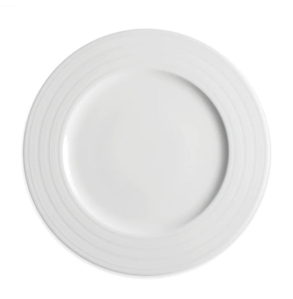 Cambridge Stripe Dinner Plate | White