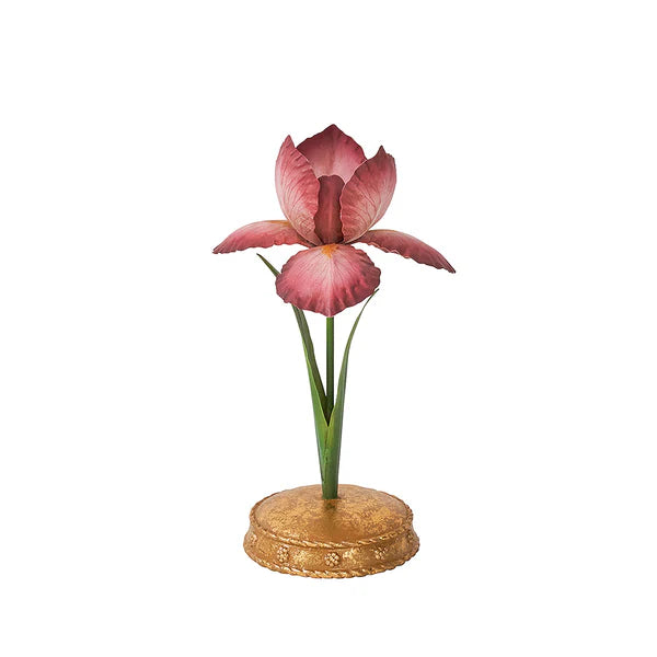 Meadow Walk Iris 9" Candlestick | Pink
