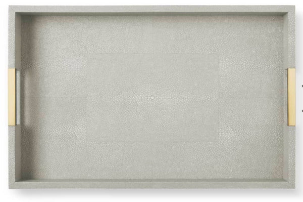 Modern Shagreen Desk Tray | Dove