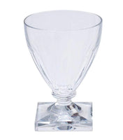 Square Base Acrylic Goblet | Clear