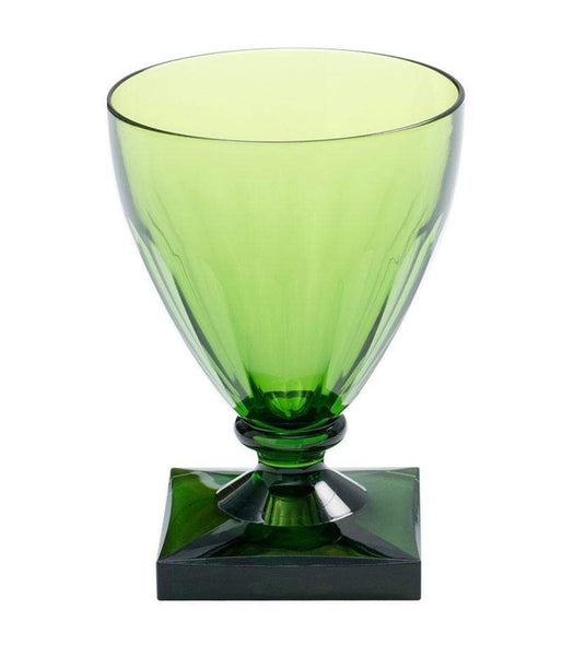 Square Base Acrylic Goblet | Emerald