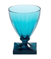 Square Base Acrylic Goblet | Turquoise