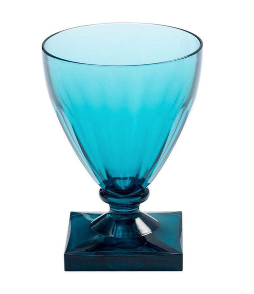 Square Base Acrylic Goblet | Turquoise