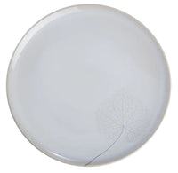 Leaf White Silk Dinner Plate