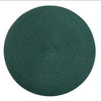 Linen Braid 15" Round Placemat | Hunter