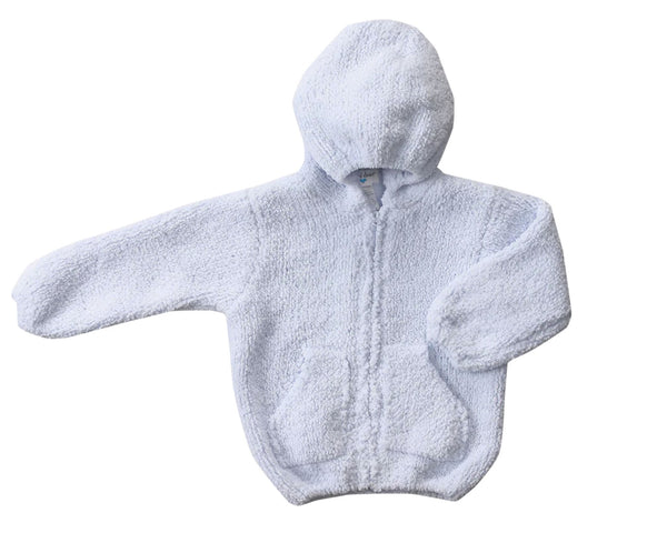 Chenille Hoodie Lt Blue | 12-18 mo