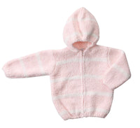 Chenille Hoodie Pink/Ivory | 6-12m