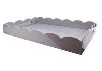 Large Scalloped Edge Tray | Chiffon Grey