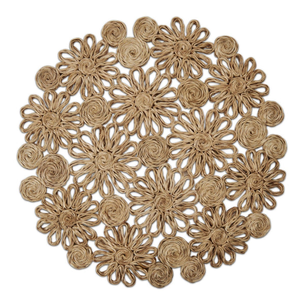 Floral Abaca Placemat Natural