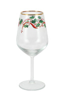 Holly Wine Glass