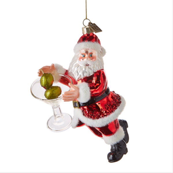 Just One Drink Santa Ornament