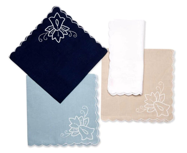 Lotus Corner Embroidered Napkin | Kiwi