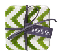 Ripple Square Coasters | Grass