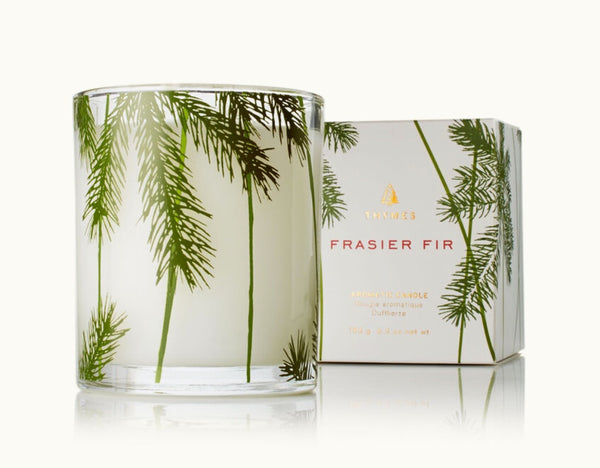 Frasier Fir Poured Candle Pine Needle Design