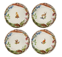 Forest Walk Dessert/Salad Plates | Assorted Set 4