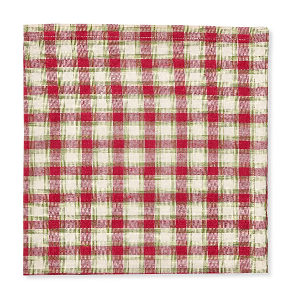 London Check Napkin | Bordeaux