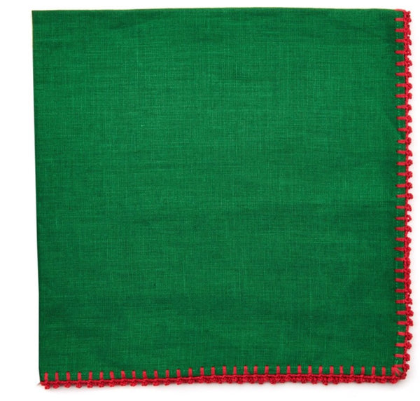 Picot Embroid Edge Napkin | Hunter