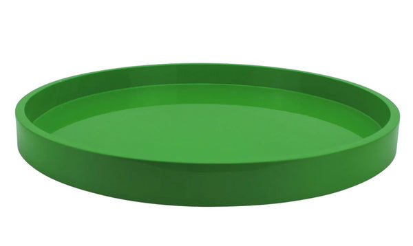 Medium Straight Sided Round Tray | Leaf