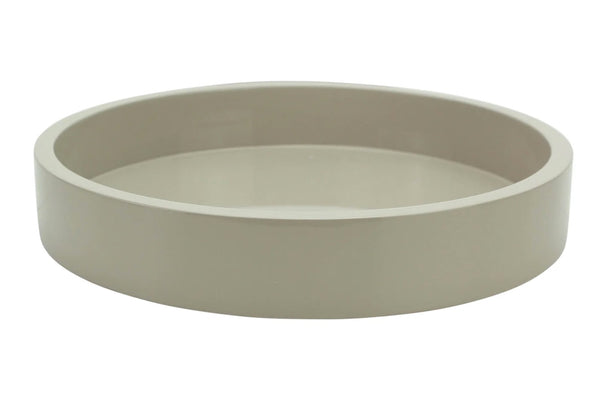 Small Straight Sided Round Tray | Cappuccino