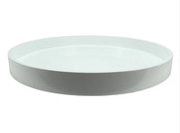 Round white lacquer deals tray