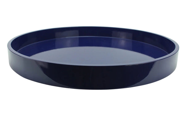 Large Straight Sided Round Tray | Navy