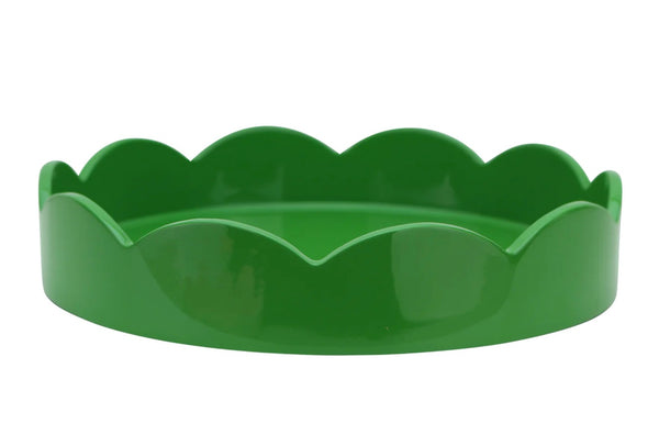 Small Round Scalloped Tray | Leaf