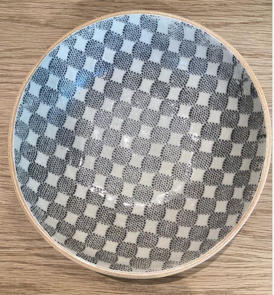 Medium Serving Bowl |  Checker Charcoal
